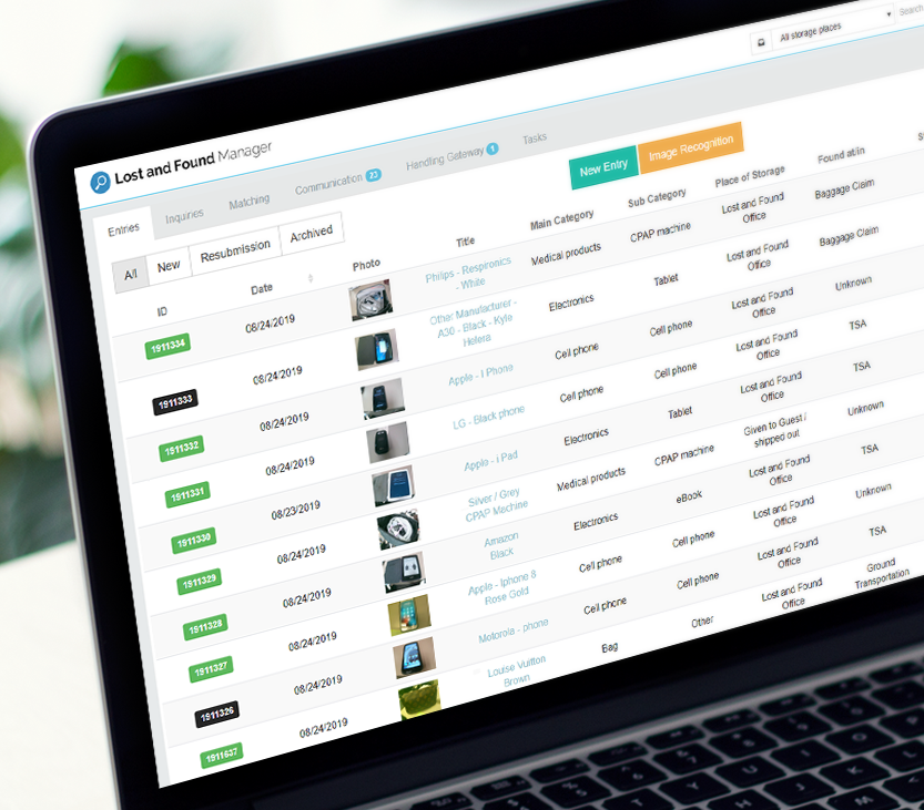 Lost and Found Software